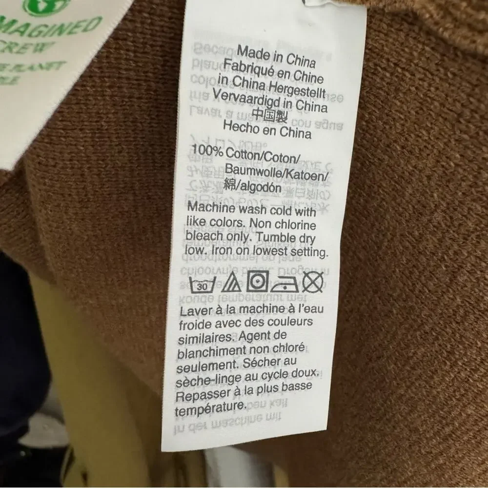 J.Crew Cardigan Sweater Open Front Longline Blazer Tan Size L